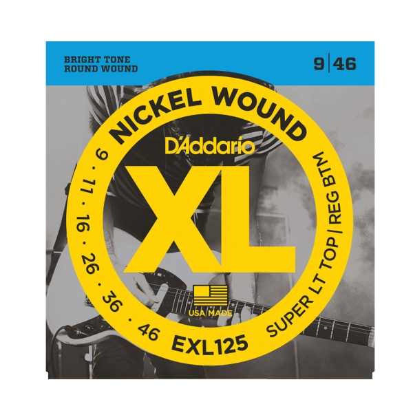 Daddario EXL125 09/46 Nickel Wound, Super Light Top/ Regular Bottom