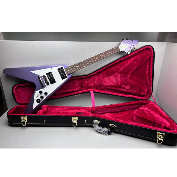 Epiphone Kirk Hammett 1979 Flying V Purple Metallic incl. Case