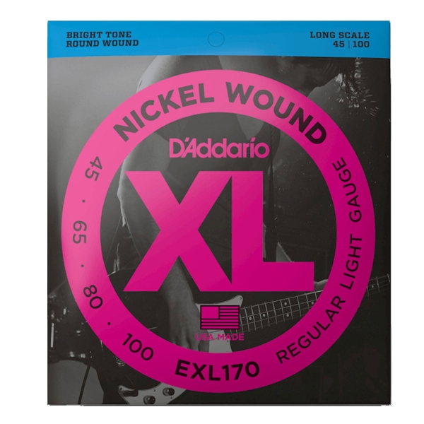 Daddario EXL170 45/100 Nickel Wound Regular Light Gauge