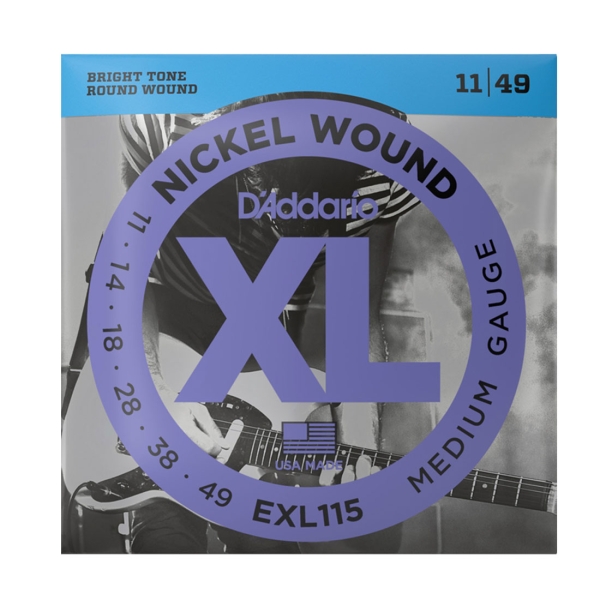 Daddario EXL115 Nickel Wound, Medium/Blues-Jazz Rock, 11-49