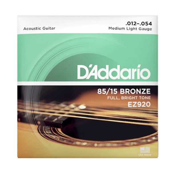 Daddario EZ920 85/15 Bronze Medium Light Gauge 12-54