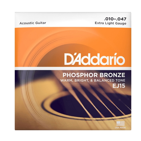 Daddario EJ15 10/47 Phosphor Bronze Extra Light Gauge