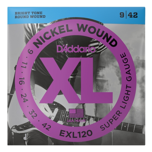 Daddario EXL120 Nickel Wound, Super Light, 9-42