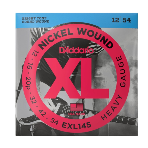 Daddario EXL145 12/54 Nickel Wound, Heavy, Plain 3rd