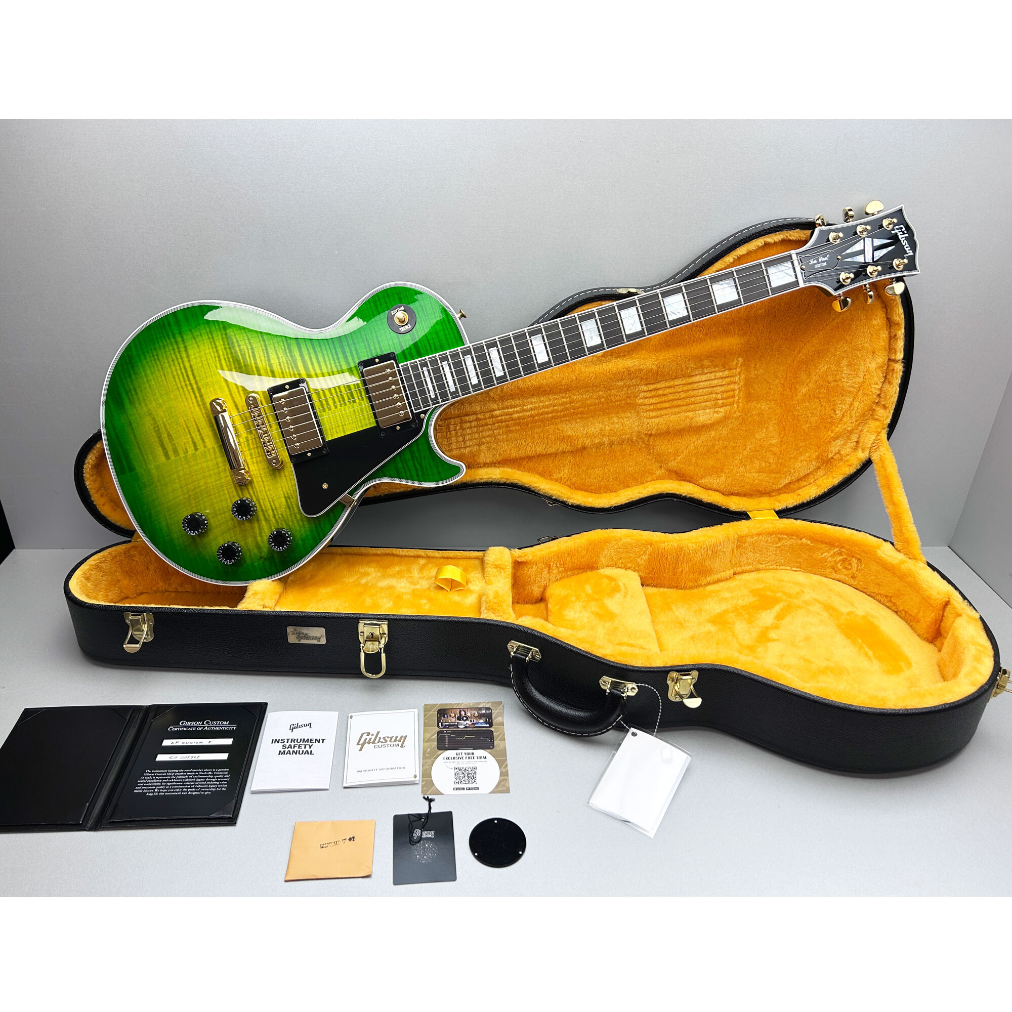 Gibson Les Paul Custom Figured Iguana Bu box