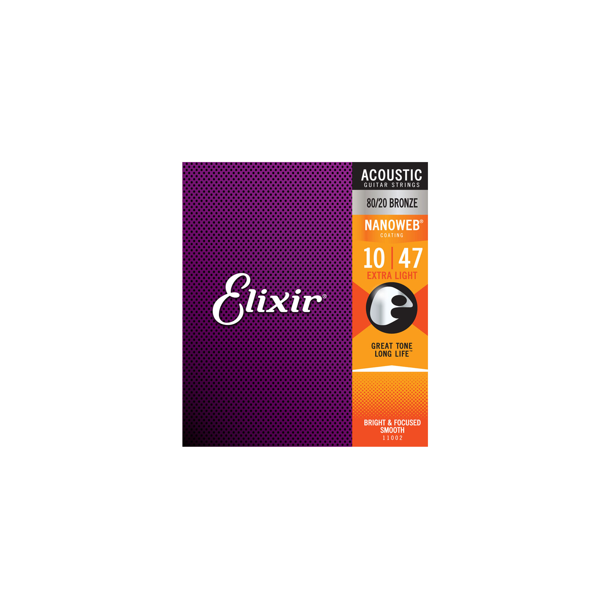 Elixir 11002 Extra Light 80/20 Bronze Nanoweb 10-47...