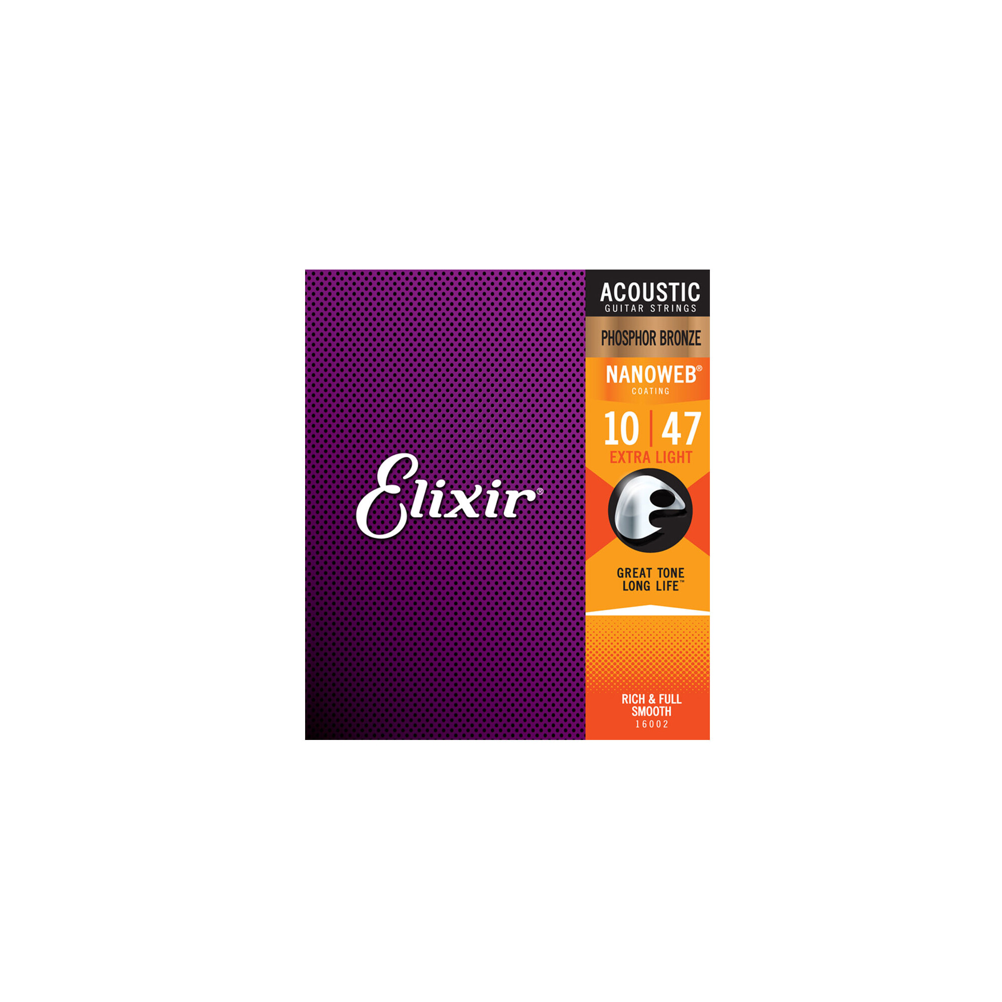 Elixir 16002 Extra Light Phosphor Bronze Nanoweb 10-47...