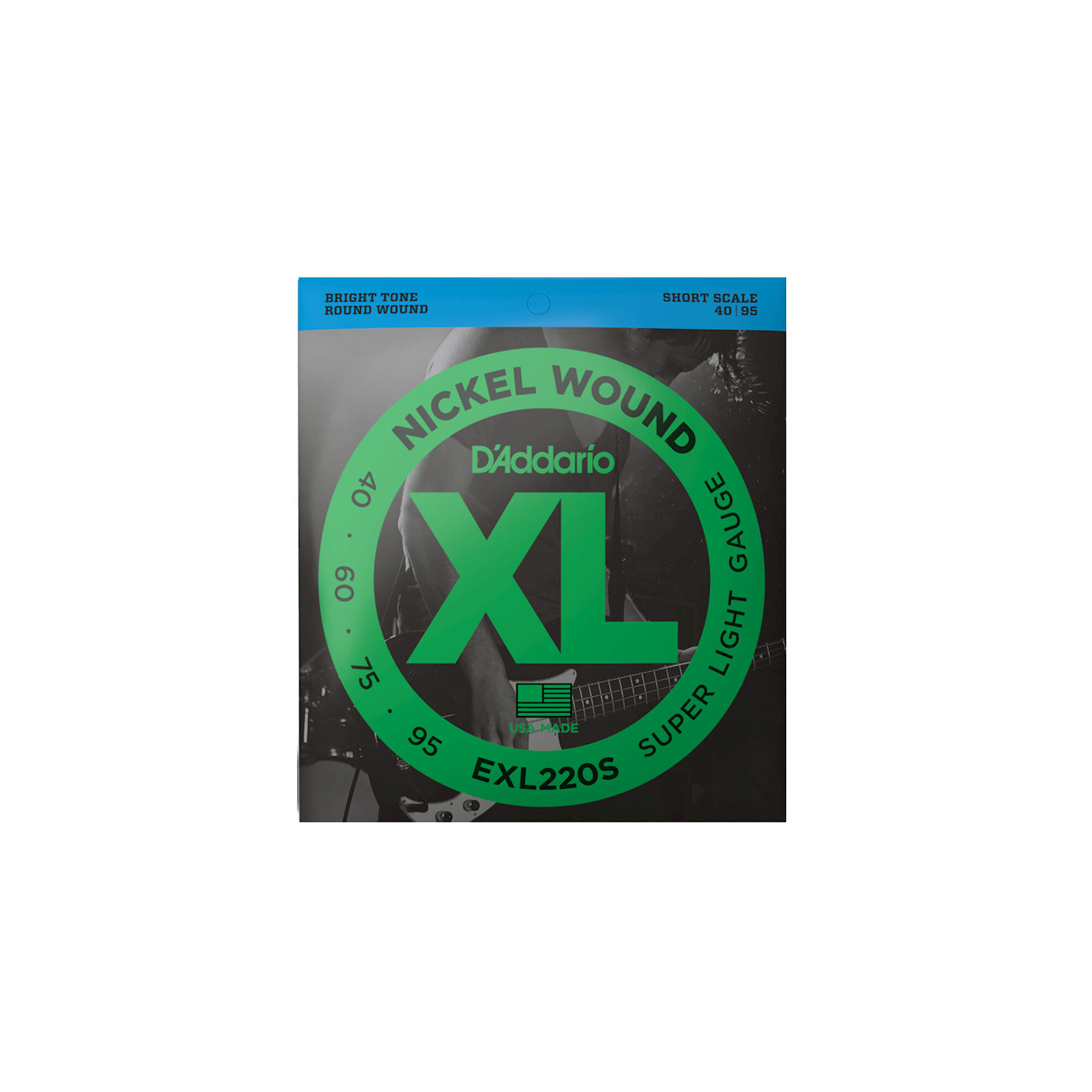 Daddario EXL220S Nickel Wound, Super Light Gauge 40-95...