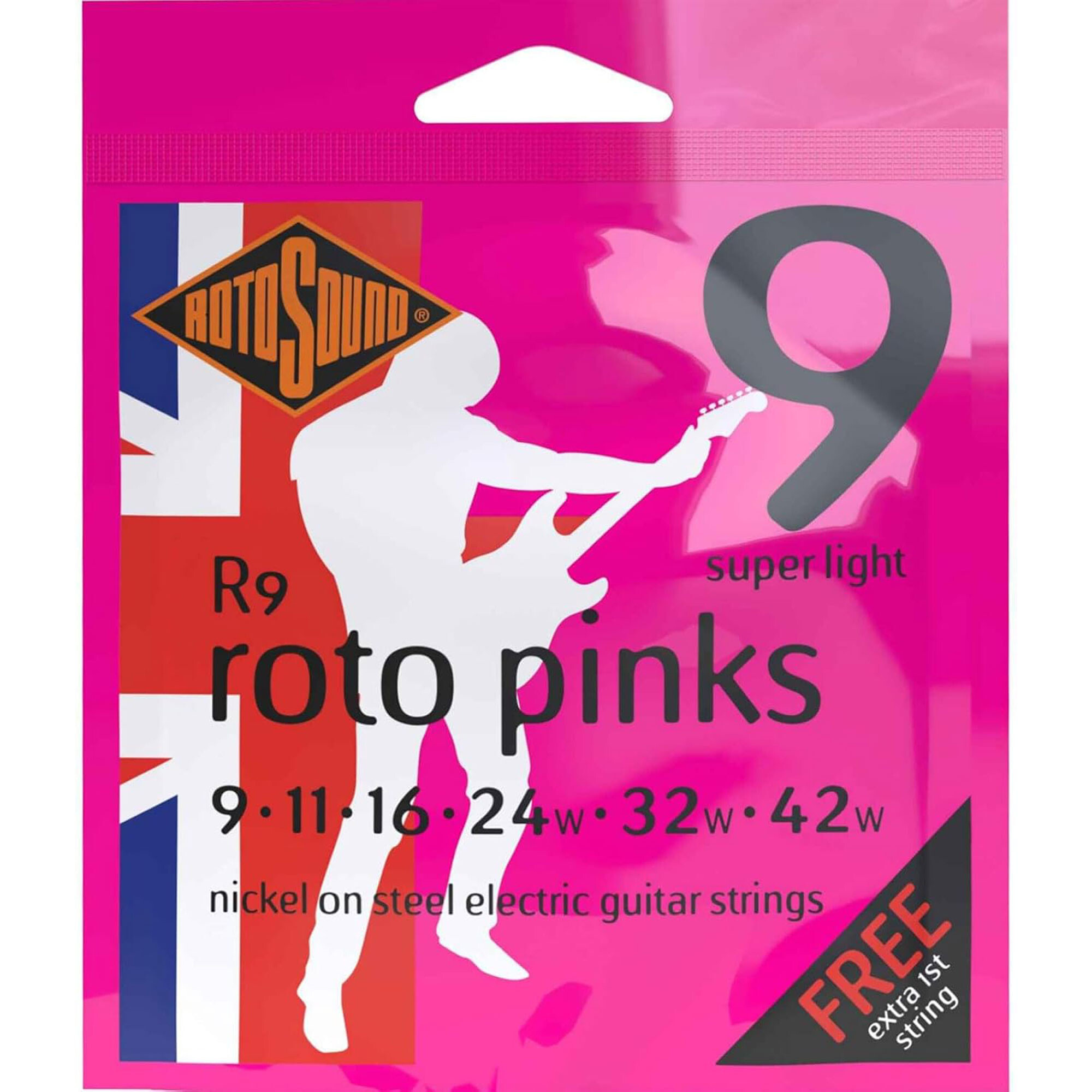 Rotosound R9 Roto Pinks 09-42