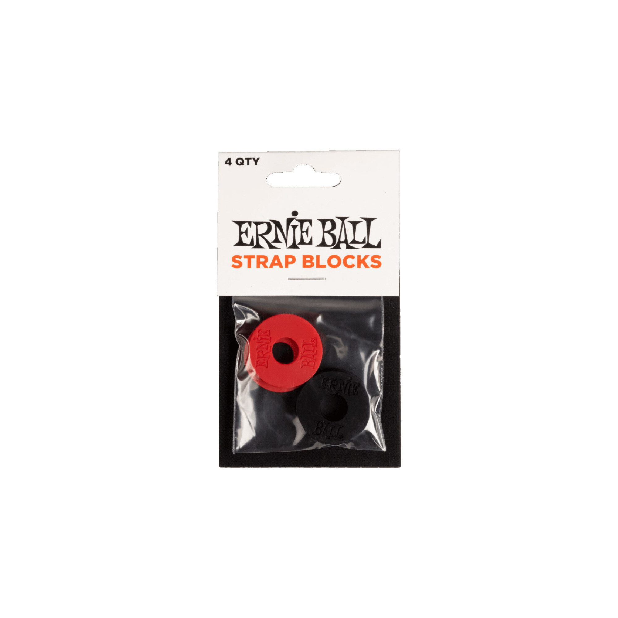 Ernie Ball Strap Blocks Schwarz/Rot
