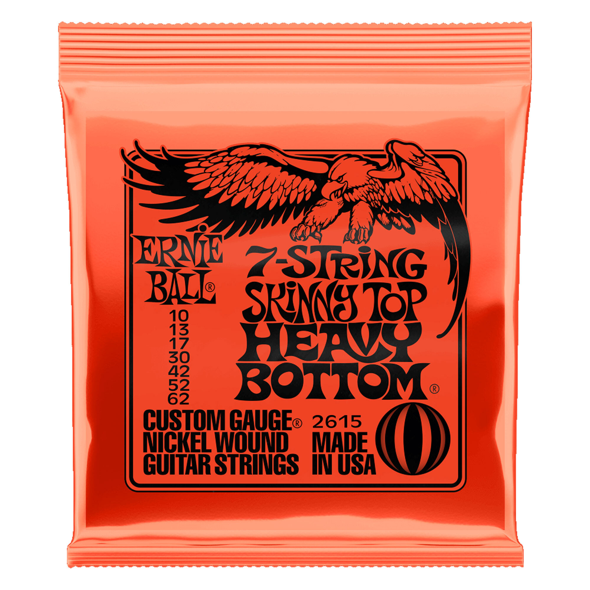 Ernie Ball 2615 Skinny Top Heavy Bottom 7 String 10-62