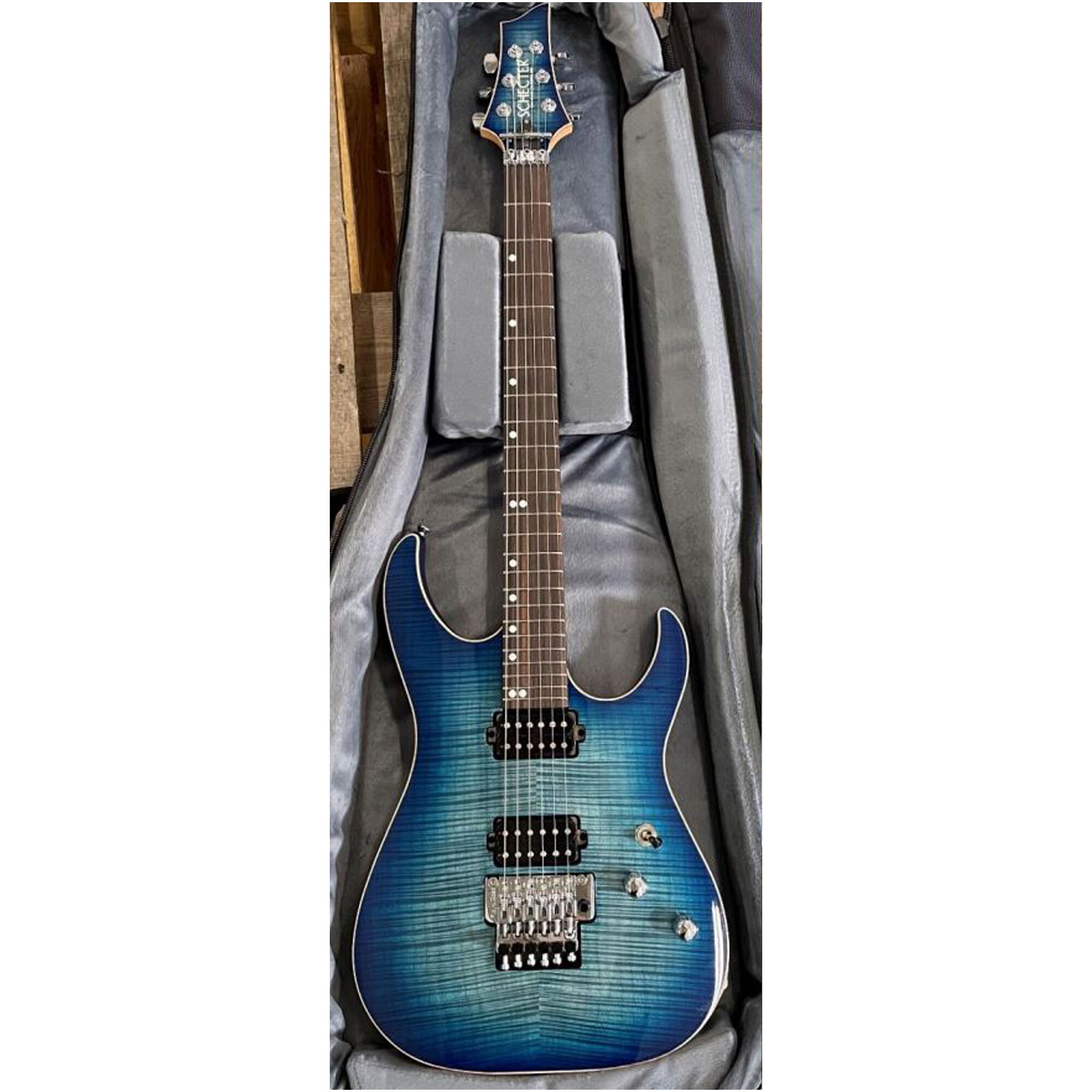 Schecter Customshop USA Sunset 24 FR Trans Sky Blue