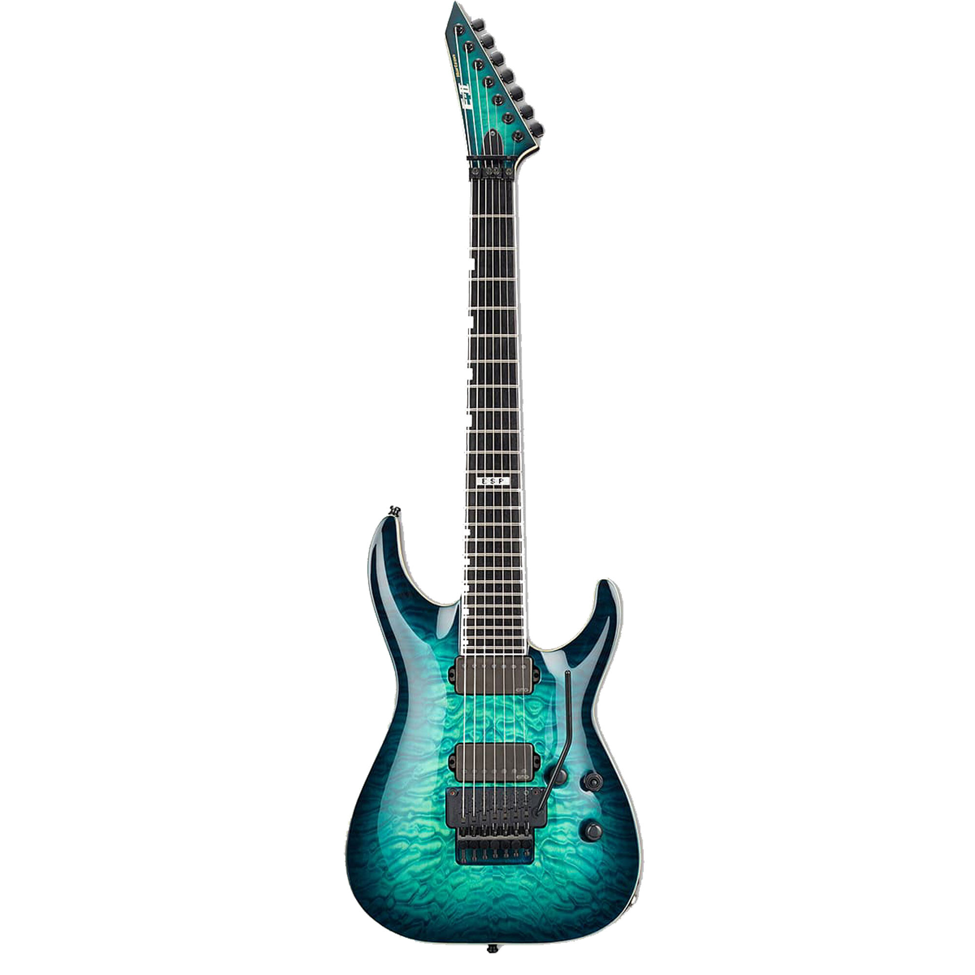 ESP E-II Horizon FR-7 Black Turquoise Bu box