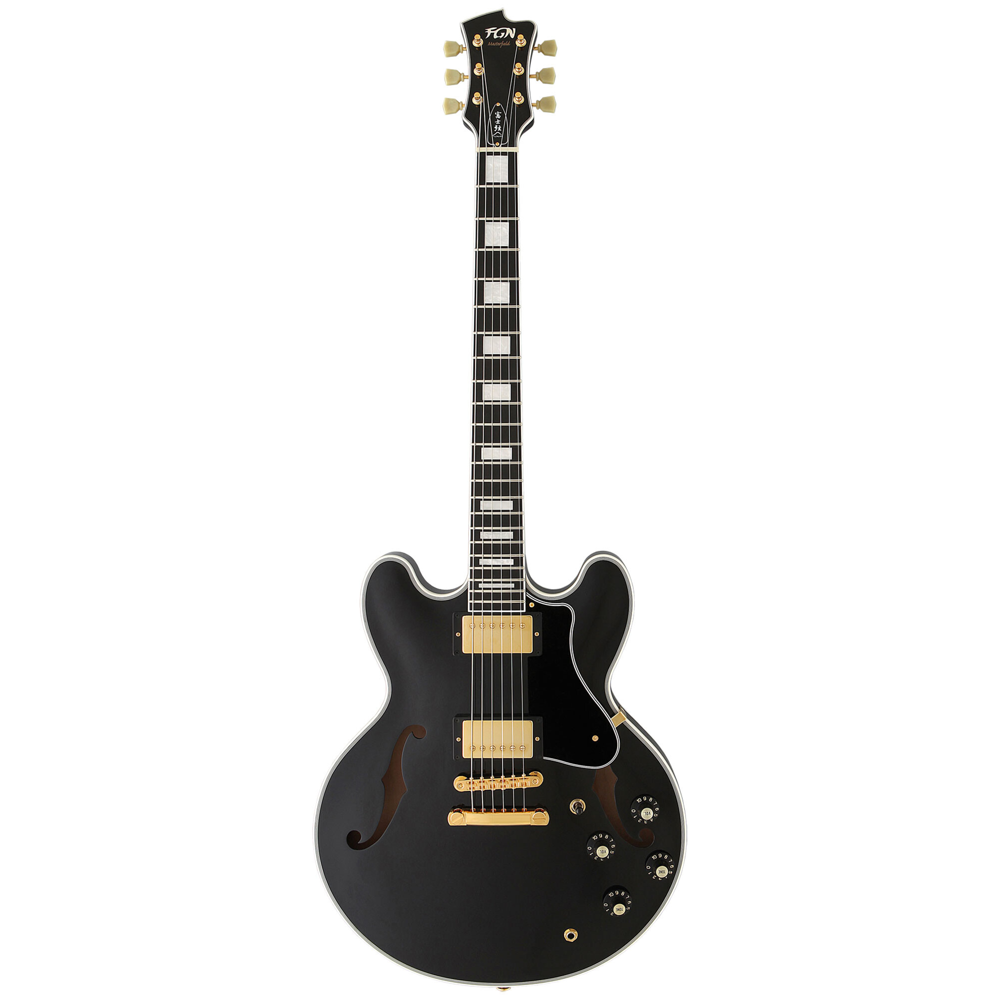 FGN Masterfield Semi Acoustic Custom HH Black