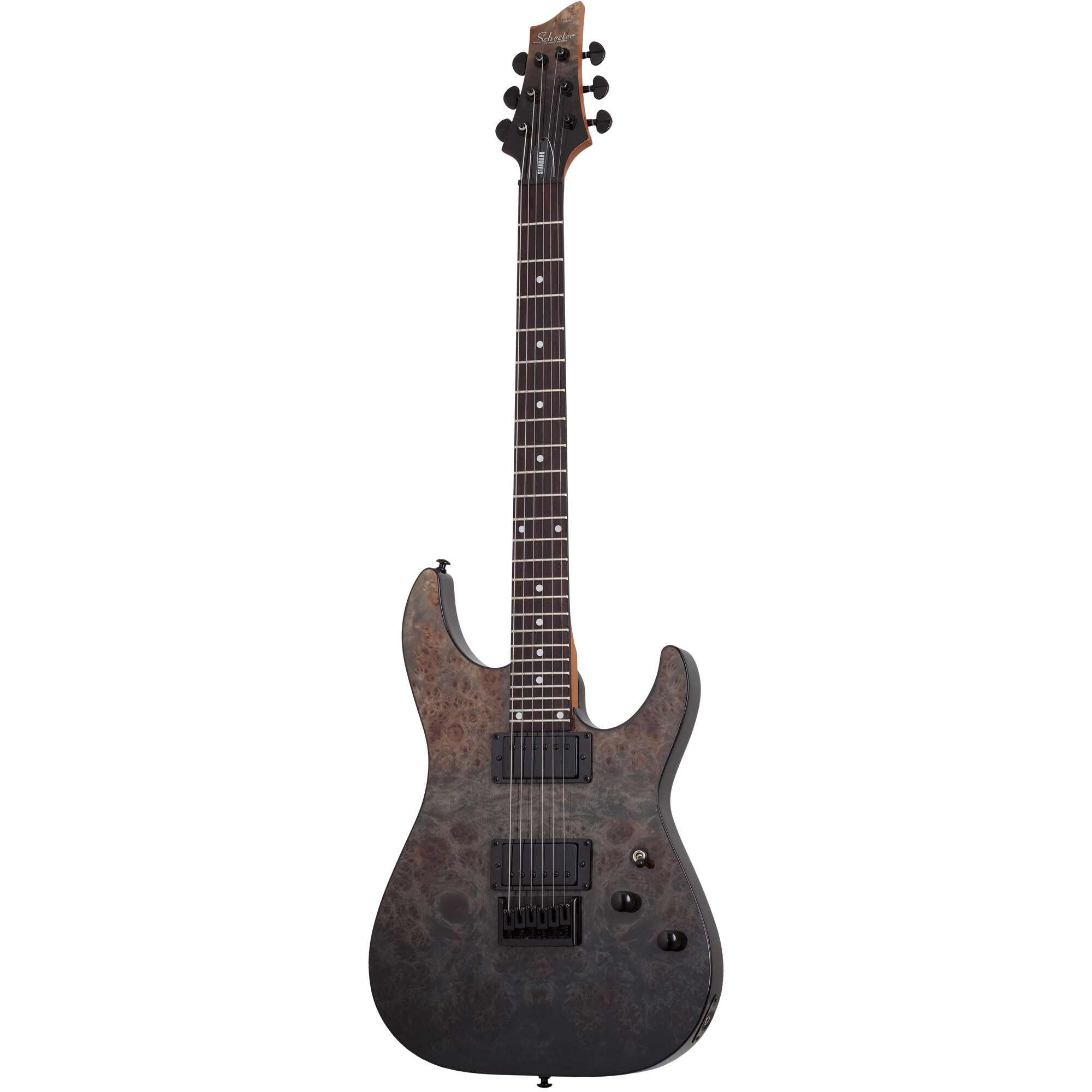 Schecter C-1 Standard Black Fade Burst Burl