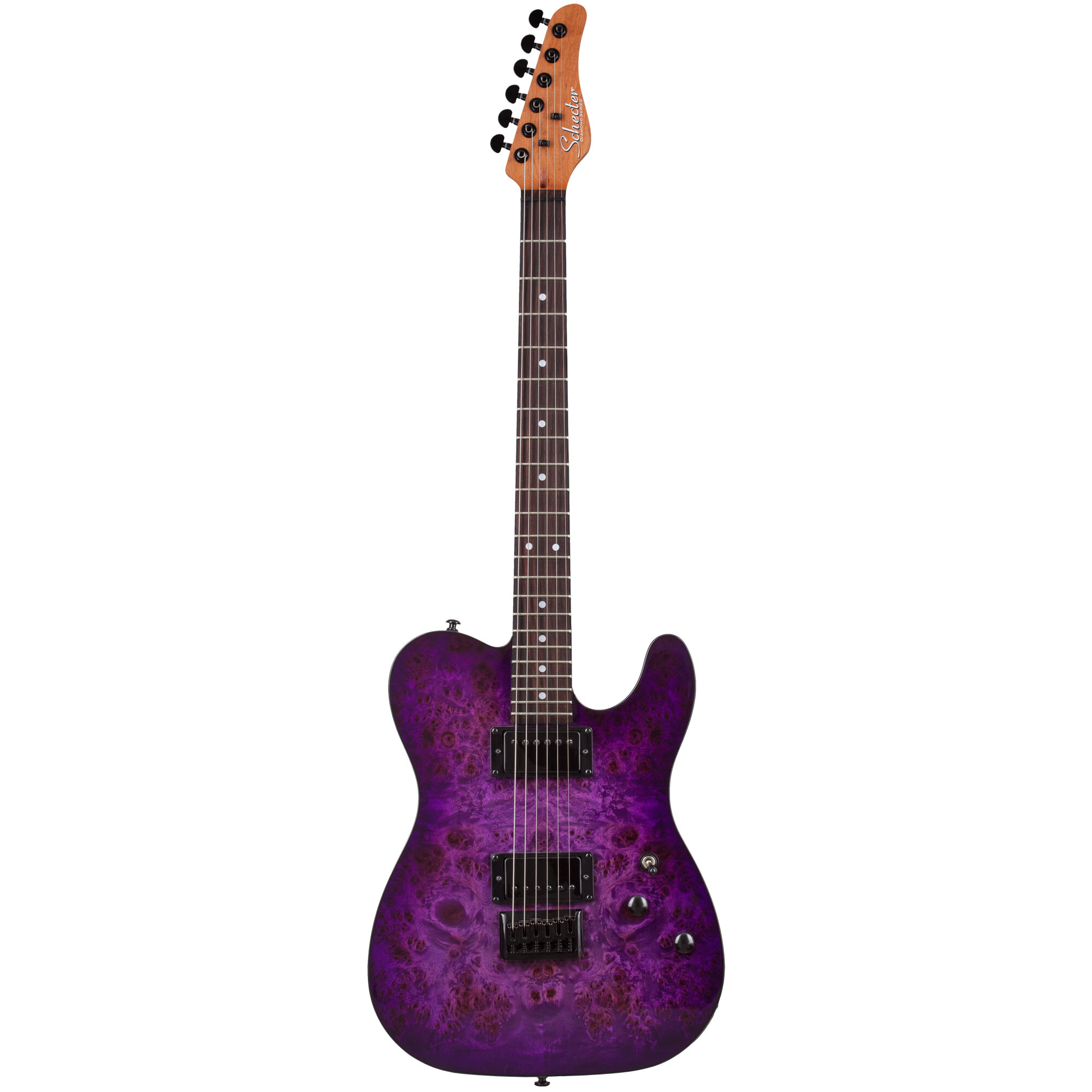 Schecter PT Standard Purple Burst Burl box