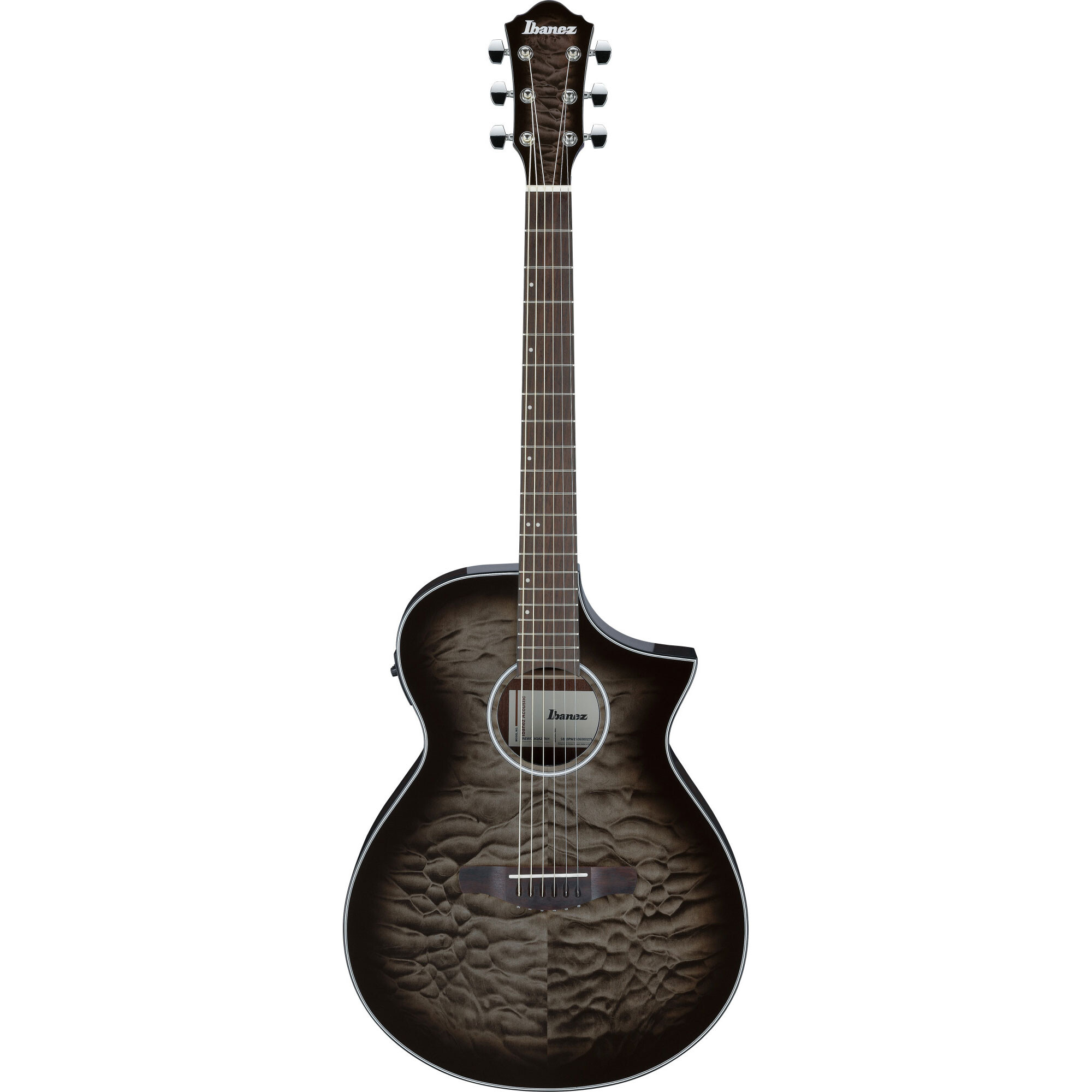 Ibanez AEWC16QA-TKH Transparent Black Sunburst