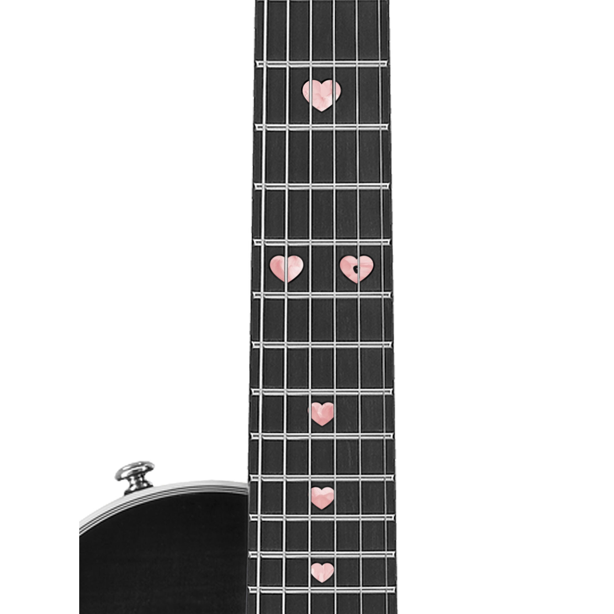 fretlook Inlay Sticker  Hearts  Smokey Rose