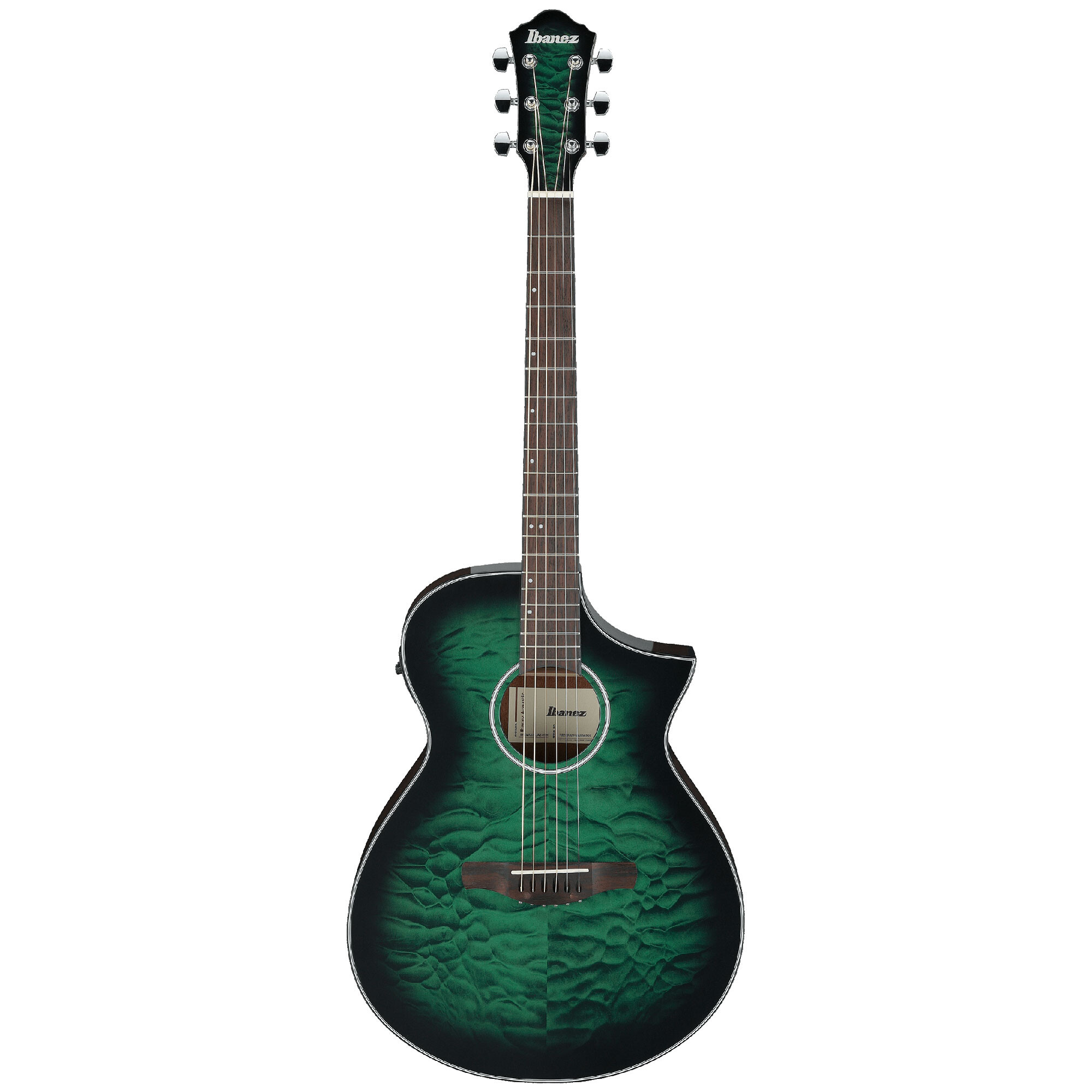 Ibanez AEWC16QA-TEH Transparent Emerald Sunburst