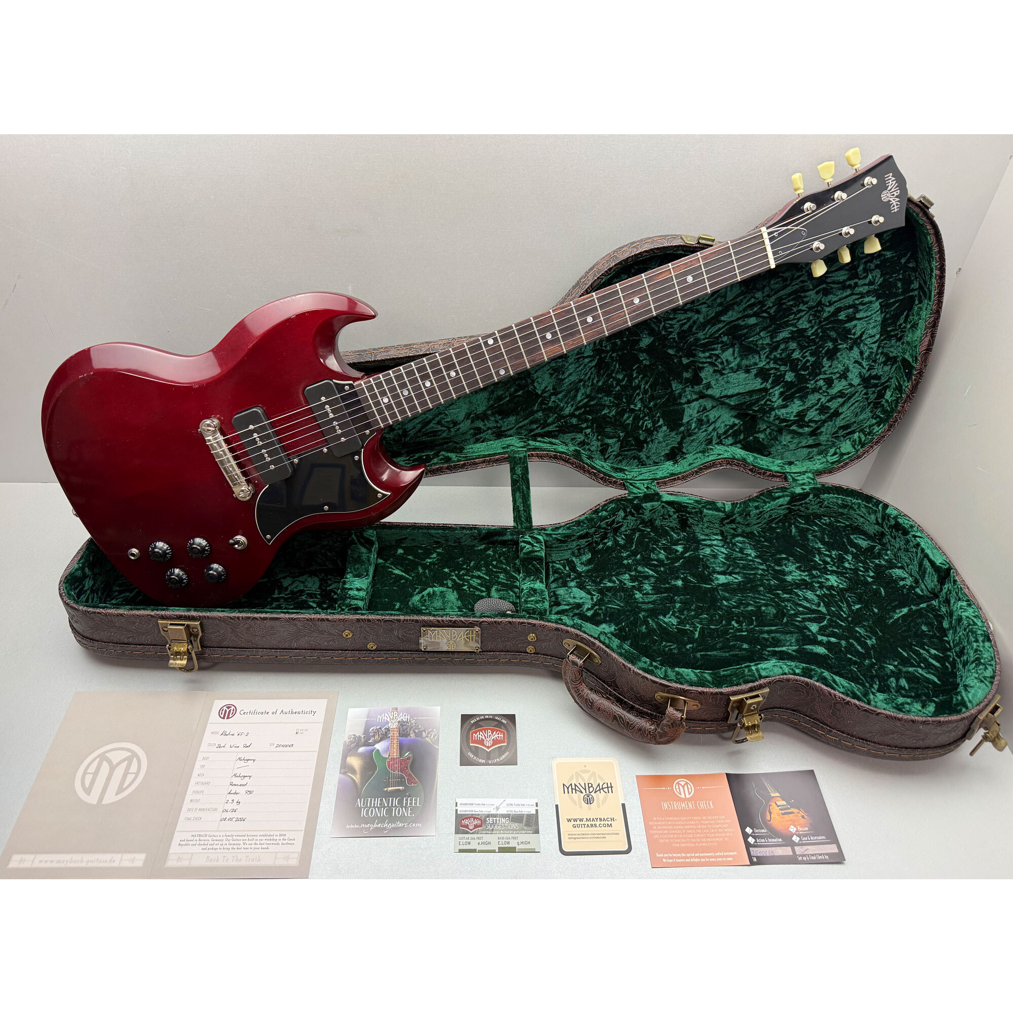 Maybach Albatroz 65-2 P90 Wine Red Aged box