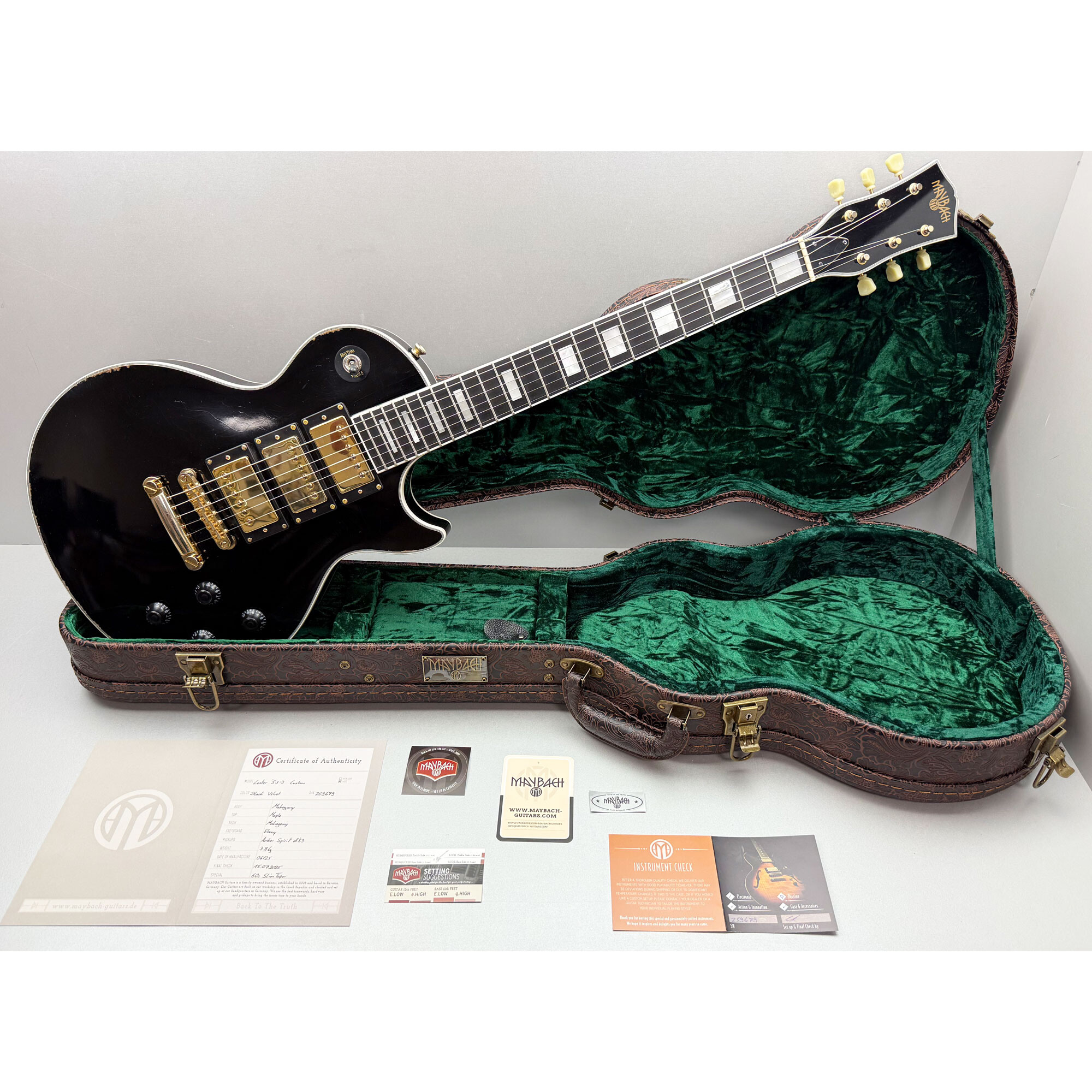 Maybach Lester 53-3 Custom 60s Slim Taper Black Velvet Aged