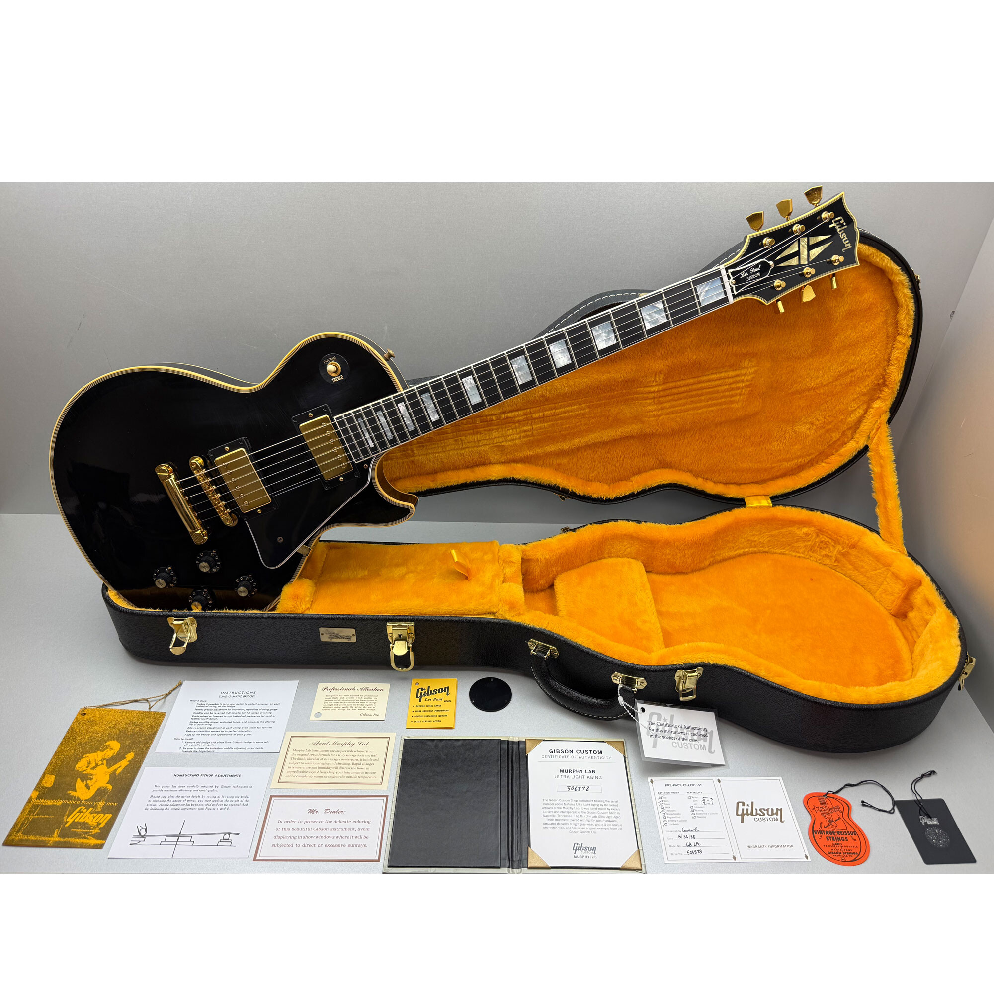 Gibson 1968 Les Paul Custom Reissue Ultra Light Aged Ebony