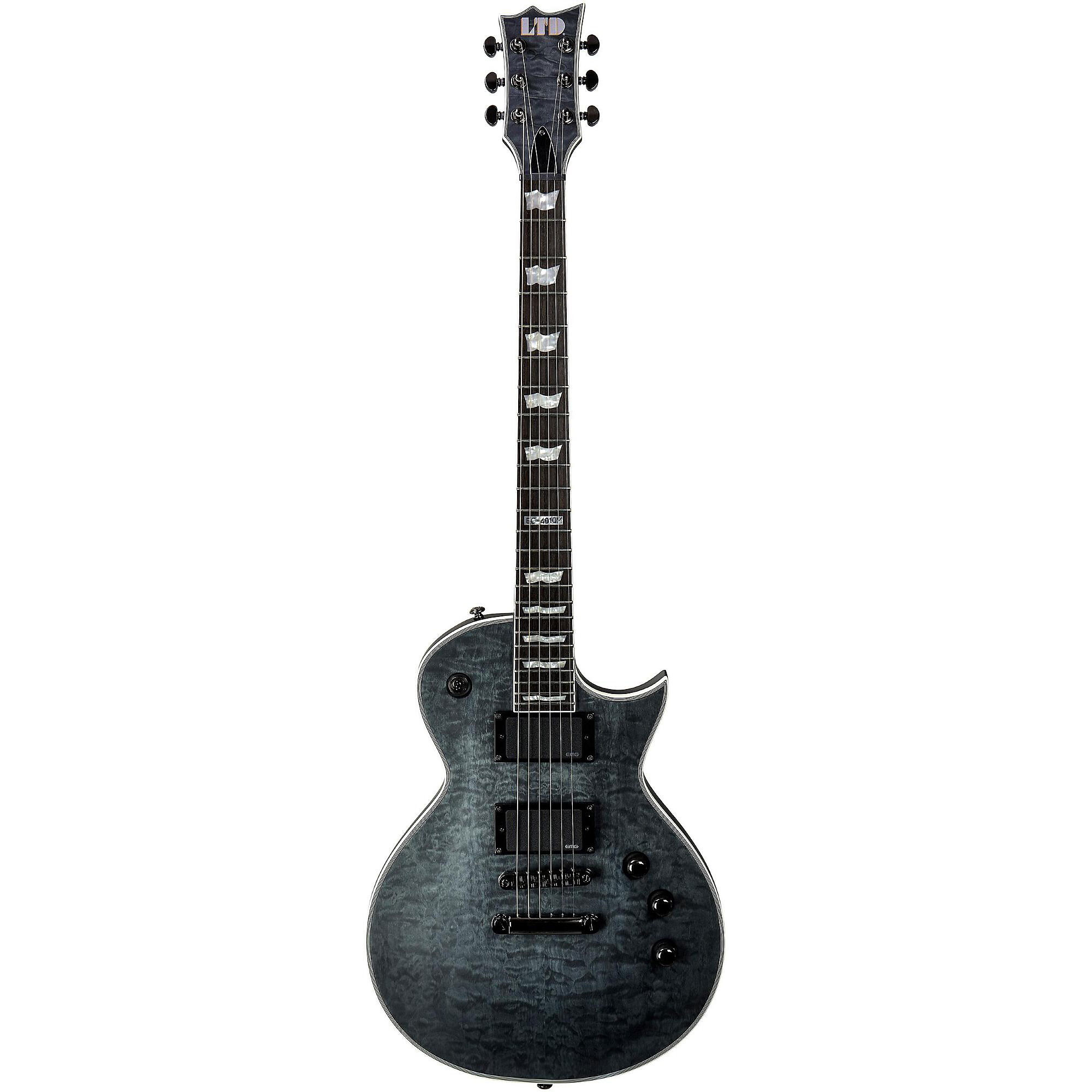 ESP LTD EC-401 QM STBLKS See Thru Black Satin